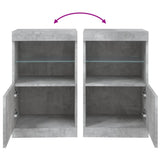 Sideboard with LED Lights Concrete Grey 41x37x67 cm 836682