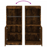Sideboard with LED Lights Smoked Oak 41x37x100 cm 836690