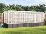 Aviary with Extension Silver 418.5x107x212 cm Steel 3214267