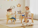 5 Piece Kids Table and Chairs Set, Wooden Toddler Table and Chairs Set for Nursery, Playroom, T3398P422134