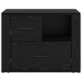 Bedside Cabinet Black Oak 35 x 60 x 50 cm Engineered Wood 881089