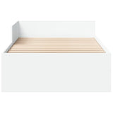Bed Frame without Mattress White 100x200 cm Engineered Wood 849572