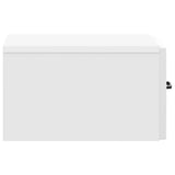 Wall-Mounted Bedside Cabinet with Drawer 2 pcs High Gloss White 898944
