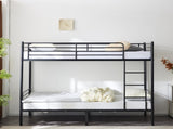 Twin Over Twin Bunk Bed for Kids Teens Adults, Heavy Duty Metal Bunk Bed with 72202753