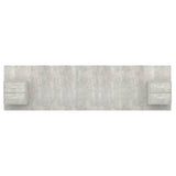 Bed Headboard with Cabinets Concrete Grey Engineered Wood 3115735