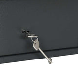 Safe Box with Lock Dark grey 31 x 20 x 20 cm Steel 42011314
