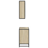 2 Piece Bathroom Furniture Set Sonoma Oak Engineered Wood 3300911
