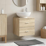 Wall-Mounted Sink Vanity Sonoma Oak 49.5 x 44.5 x 66.5 cm 890304
