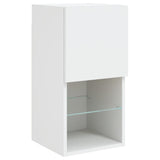 4 Piece TV Wall Cabinets with LED Lights White 3216569