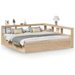 ZNTS Bookcase Bed without Mattress 180x200cm Solid Wood Pine 3324451