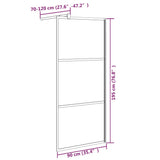 Walk-in Shower Wall 90x195cm Dark ESG Glass Black 151890