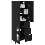 Highboard Black Oak 69.5 x 34 x 180 cm Engineered Wood 3416237