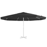 ZNTS Replacement Fabric for Outdoor Parasol Black 500 cm 312544