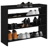 Shoe Rack Black 80x25x62 cm Engineered Wood 859915