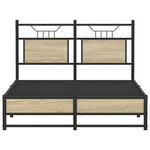 Bed Frame without Mattress Sonoma Oak 120x200 cm Engineered Wood 4106960
