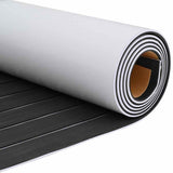Boat Mat Striped Dark Grey with White 240 x 60 x 0.5 cm EVA 42008471