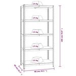 5-Layer Shelves 2 pcs Anthracite Steel&Engineered Wood 152868