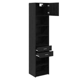 Highboard Black Oak 50 x 42.5 x 225 cm Engineered Wood 3402817