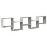 Wall Cube Shelf 5 Compartments Concrete Grey Engineered Wood 859998
