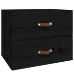 ZNTS Wall-mounted Bedside Cabinets 2 pcs Black 50x36x40 cm 820985