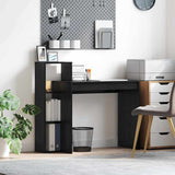 Desk with Shelf Black Oak 100 x 40 x 90 cm Engineered Wood 869315