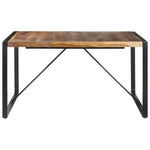 ZNTS Dining Table 140x140x75 cm Solid Wood 321574