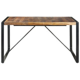 ZNTS Dining Table 140x140x75 cm Solid Wood 321574