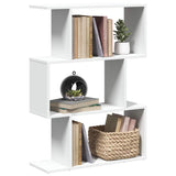 Room Divider Bookcase 3-Tier White 70x24x97 cm Engineered Wood 858111