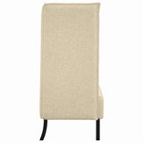 Highback Sofa Cream 109 x 56 x 121 cm Fabric 42010839