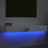 TV Cabinets with LED Lights 2 pcs White 60x35x15.5 cm 842887