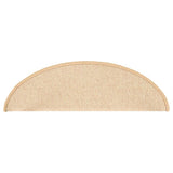 Stair Mats 15 pcs 65x21x4 cm Cream Half Round Large 149861