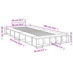 Bed Frame without Mattress Concrete Grey 90x190 cm Single 3280527