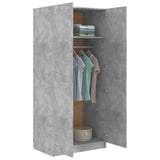 Wardrobe Concrete Grey 80x52x180 cm Engineered Wood 800625