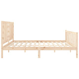 Bed Frame without Mattress 200x200 cm Solid Wood Pine 3192836