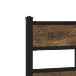 ZNTS Metal Bed Frame without Mattress Smoked Oak 80x200 cm 4017209