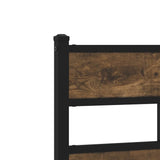 Metal Bed Frame without Mattress Smoked Oak 183x213 cm 3308487