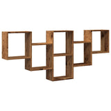 Wall Shelf Old Wood 159x18x66 cm Engineered Wood 853306