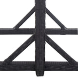 Dining Set Black Poly rattan, powder-coated steel, glass Standard 3072443