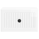 Wall-Mounted Bedside Cabinet with Drawer 2 pcs High Gloss White 897924