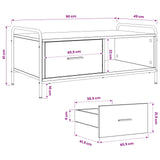 Coffee Table Sonoma Oak 90 x 49 x 41 cm Engineered Wood 8013579