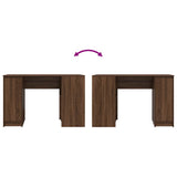 Desk Brown Oak 120x42x76 cm Engineered Wood 861820