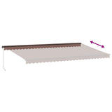 Manual Retractable Awning with LEDs Brown 600x350 cm 3215416