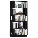 Book Cabinet/Room Divider Black 80x25x163.5 cm Solid Wood Pine 814068