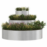 Garden Planter Silver 90 x 90 x 20 cm Stainless Steel 873652