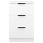 ZNTS Bedside Cabinet White 40x36x65 cm 811268