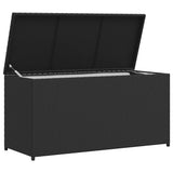 Garden Storage Box Black 120x50x60 cm Poly Rattan 42498