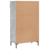 Shoe Cabinet Concrete Grey 60x35x105 cm Engineered Wood 829616