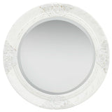 Wall Mirror Baroque Style 50 cm White 320344