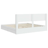 Bed Frame with Storage and Headboard White 180 x 200 cm 3414359