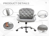 Office Chair, Swivel Desk Chair, Velvet Vanity Chair with Adjustable Height and Rolling Wheels for T3398P328191